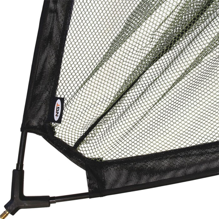 NGT 42" Specimen Two-Tone Mesh Net with Plastic 'V' Block & Stink Bag 2