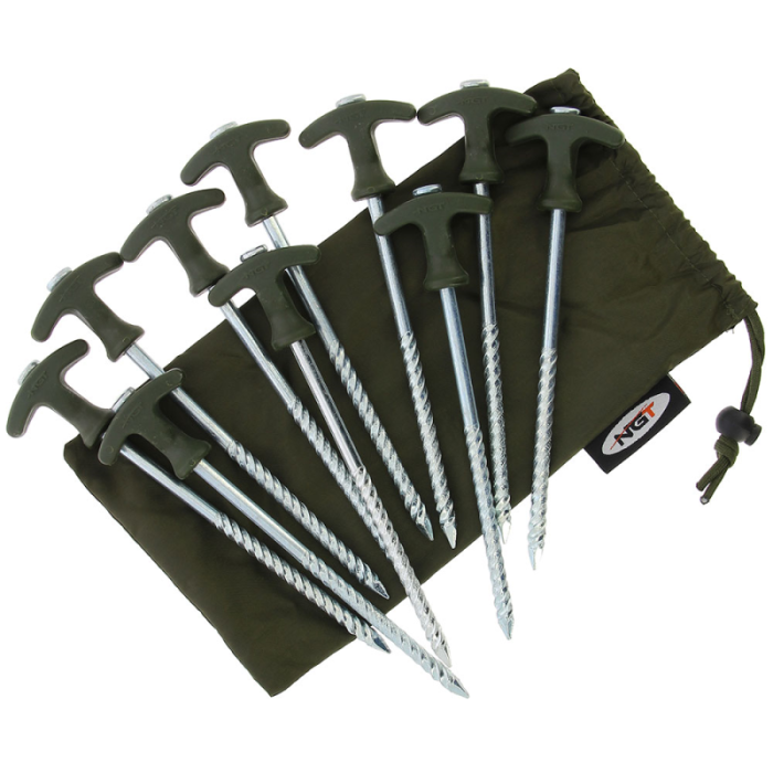 NGT Bivvy Pegs in Case 7