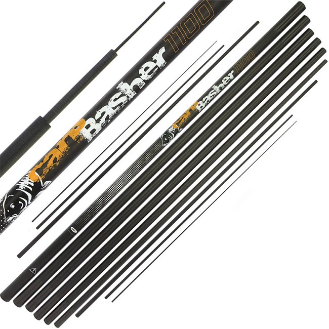 NGT Carp Basher Carbon Pole 11m Inc Spare Top 3 Sections