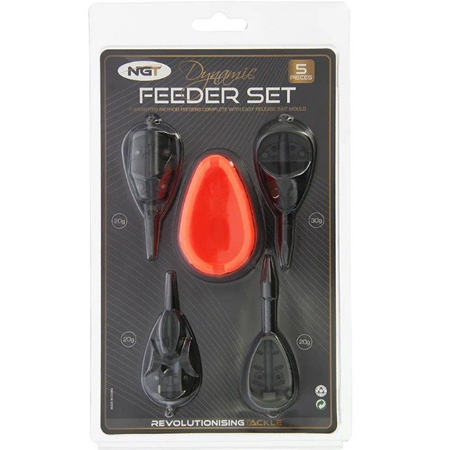 NGT Dynamic Method Feeder Set - 4 Deluxe Feeders with Mould