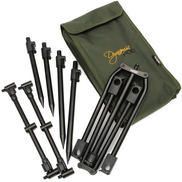 NGT Dynamic 3 Rod Compact Pod Fully Adjustable + Buzz Bars + Case 3