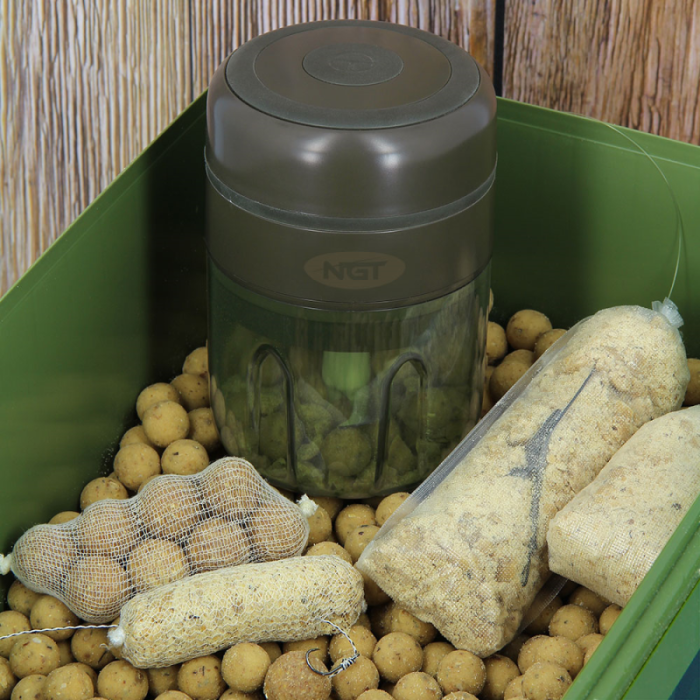 NGT Electric USB Rechargeable Boilie Grinder In Use 1