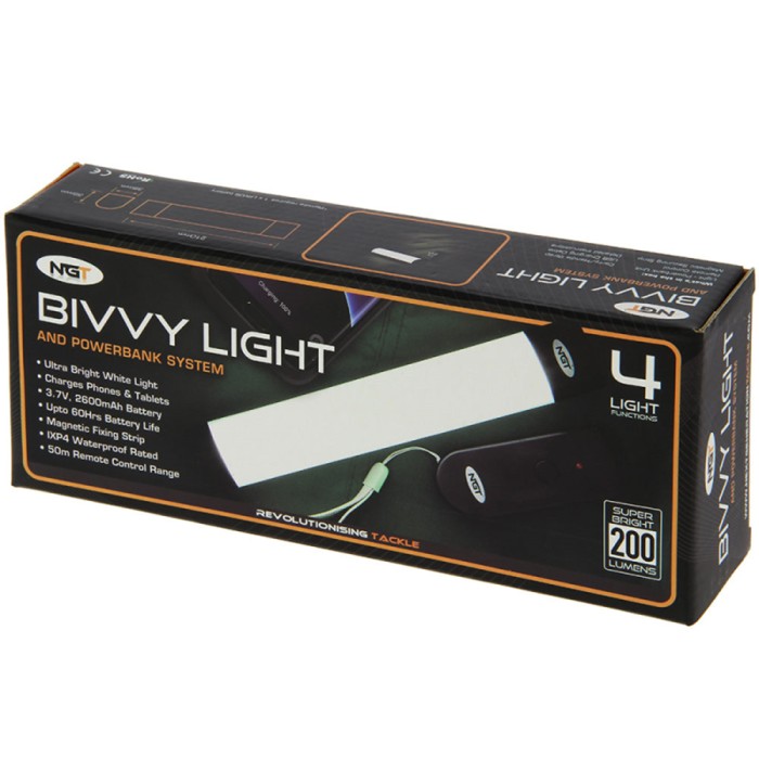 NGT Large Bivvy Light Large & Powerbank System Packaging