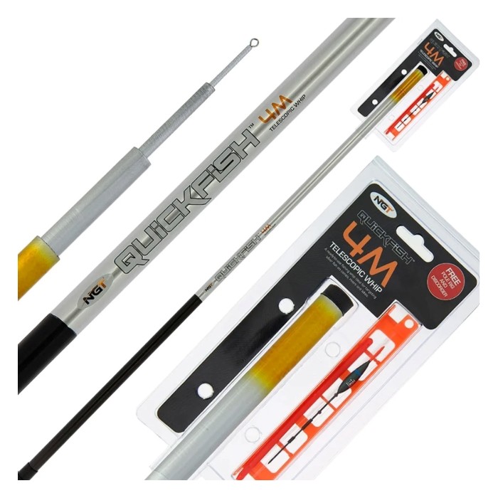 NGT Quickfish Combo - 4m Whip with Rig & Disgorger