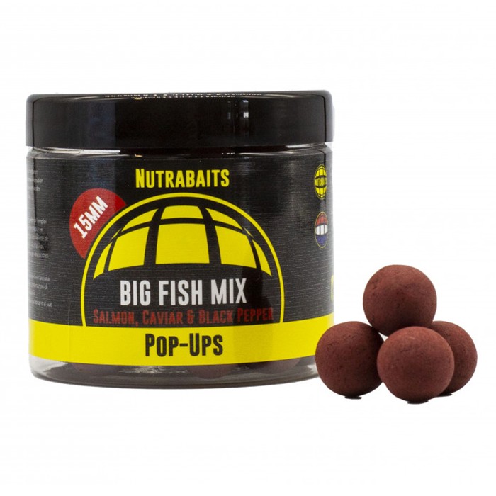 Nutrabaits Big Fish Mix Salmon Caviar & Black Pepper Shelf Life Fishing Pop Ups