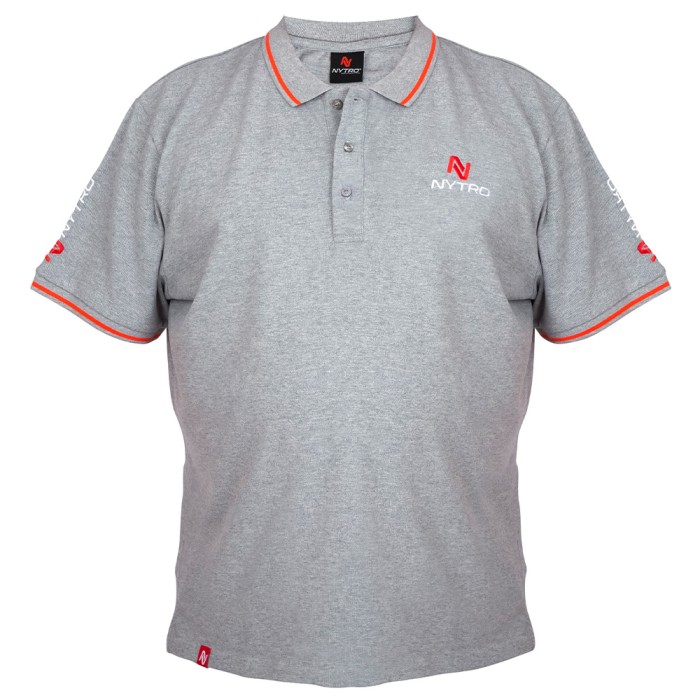 Nytro Light Marl Grey Polo T-Shirt 1
