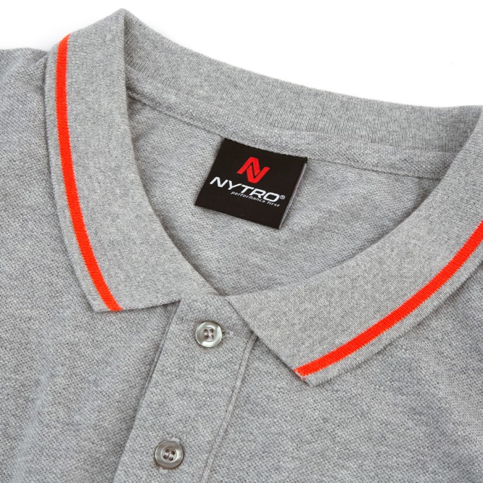 Nytro Light Marl Grey Polo T-Shirt 2
