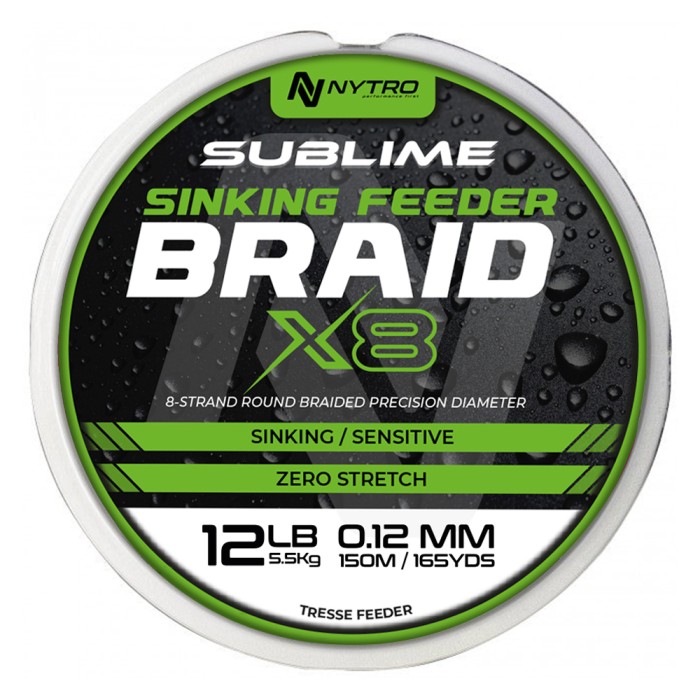 Nytro Sublime X8 Sinking Feeder Braid 150m