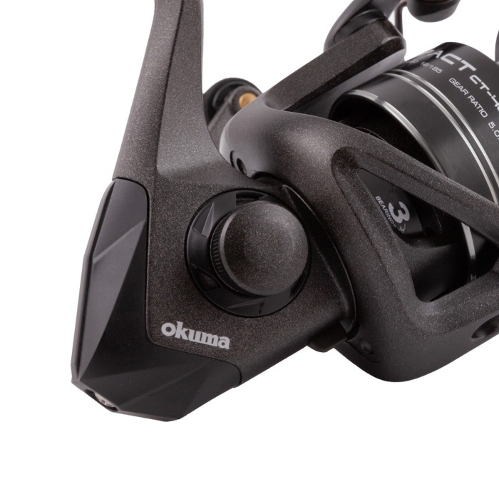 Okuma Compact Quick Folding Handle Reel Close Up 3
