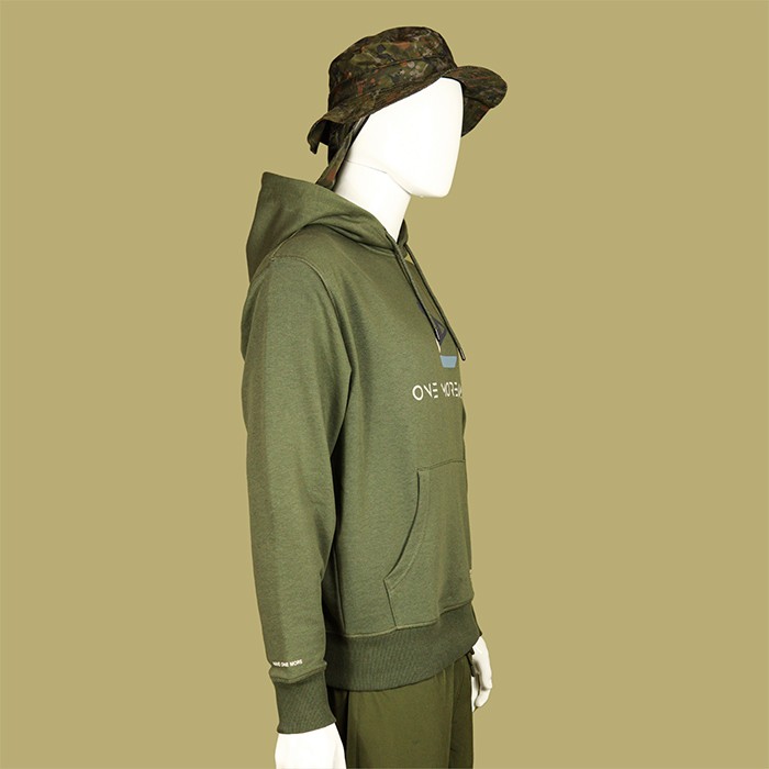 OMC Big-Eye Forest Green Fishing Hoodie Side