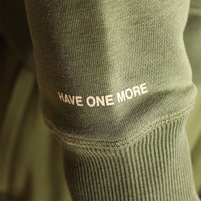 OMC Big-Eye Forest Green Fishing Hoodie Close Up 2