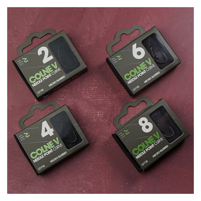 OMC Colne V Needle Point Curve Hooks Barbed Close Up 4