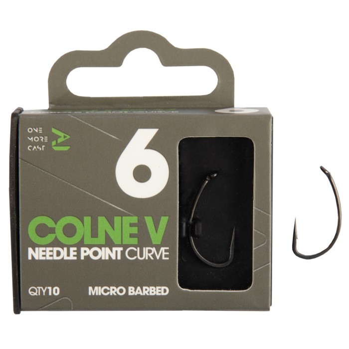 OMC Colne V Needle Point Curve Hooks Size 6 Packaging