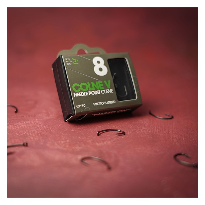 OMC Colne V Needle Point Curve Hooks Barbed Size 8