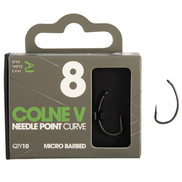OMC Colne V Needle Point Curve Hooks Size 8 Packaging