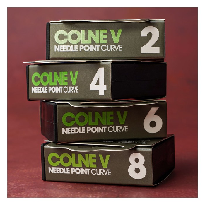 OMC Colne V Needle Point Curve Hooks Barbed Sizes 2