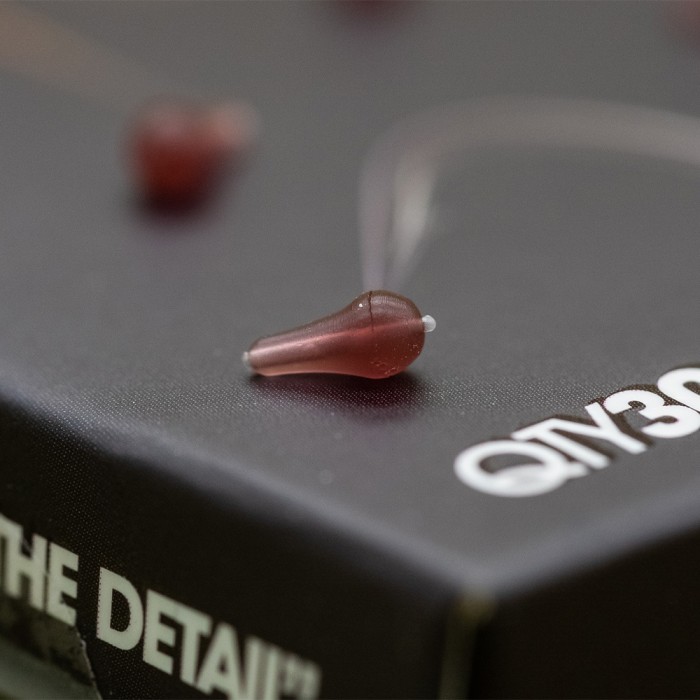 OMC Dazzlers Worm Brown Long Distance Fishing Hook Bead Close Up 1