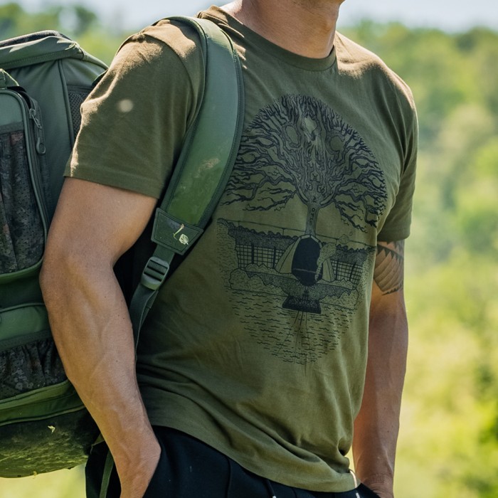 OMC Enchanted Tree Fishing T-Shirt Close Up 4