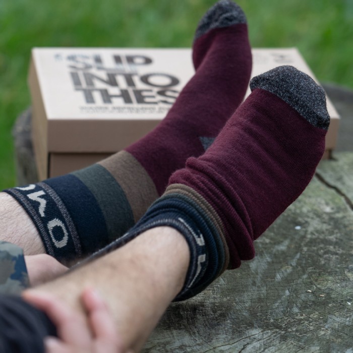 OMC Knotting Heel Socks In Use 2