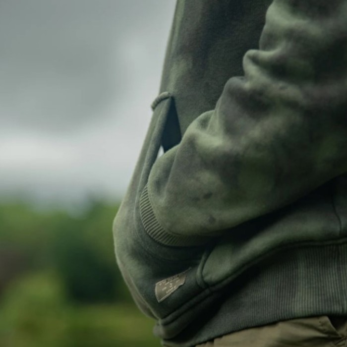 OMC Weedy Margin Fishing Hoodie Close Up 5