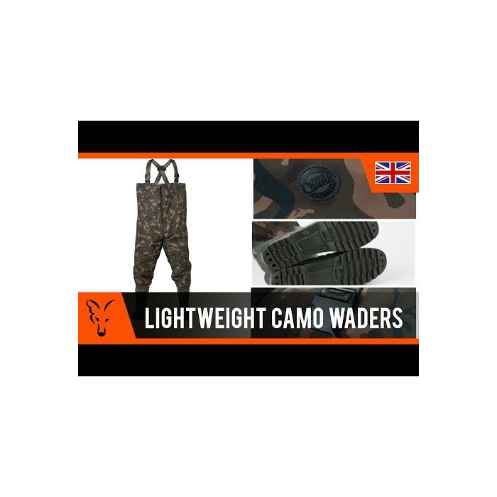 ***CARP FISHING TV***  Fox Chunk Camo Lightweight Waders