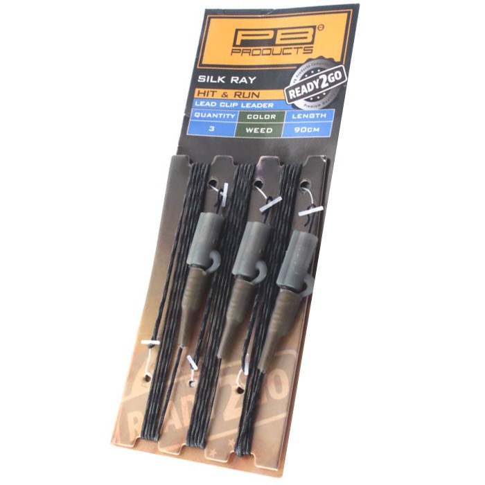 PB Products R2G SR Hit & Run Fishing Lead Clip Leaders 90cm