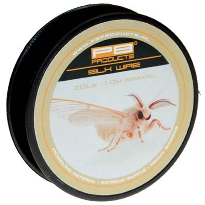 PB Products Silkwire Uncoated Fishing Hooklink 10m Gravel