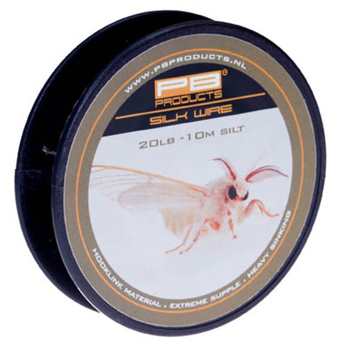 PB Products Silkwire Uncoated Fishing Hooklink 10m Silt