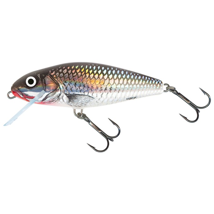 Perch 12cm Floating Lure Holographic Grey Shiner