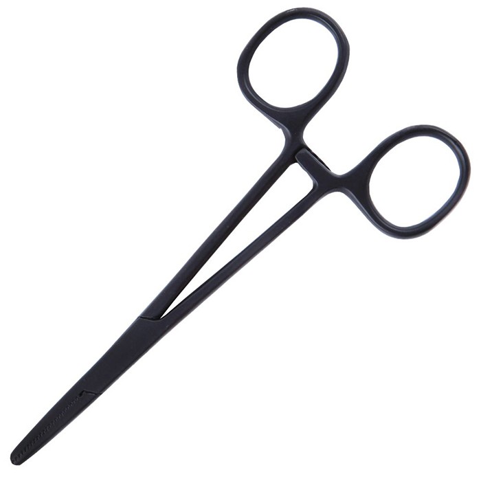 Phoenix 12cm Black Straight Forceps