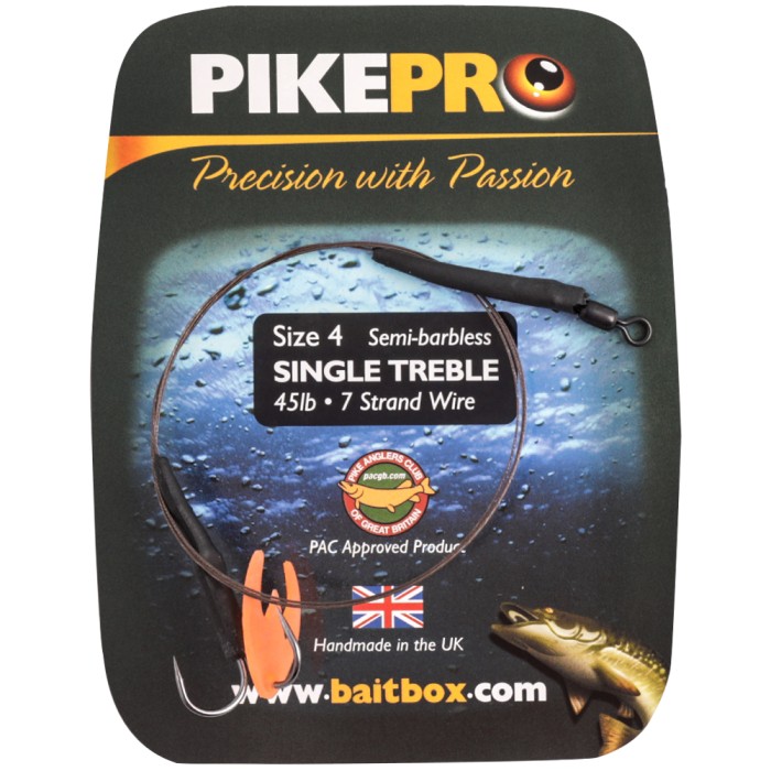 PikePro Single Treble Semi Barbed Traces