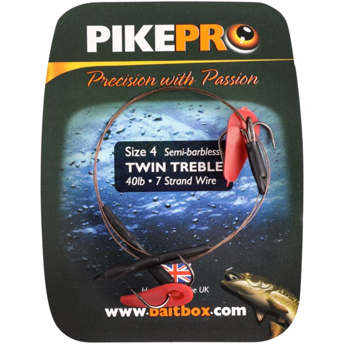 PikePro Twin Treble Semi Barbed Traces