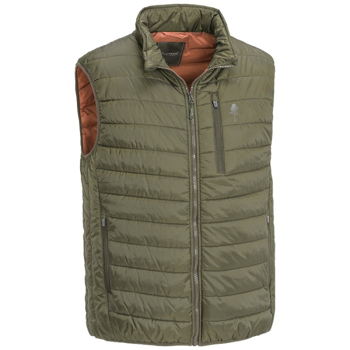 Pinewood Brenton Fishing Gilet Brown Brick Orange
