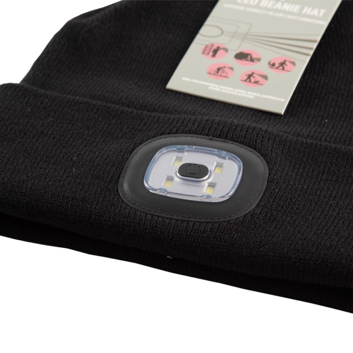 Platinum Led Beanie Black 