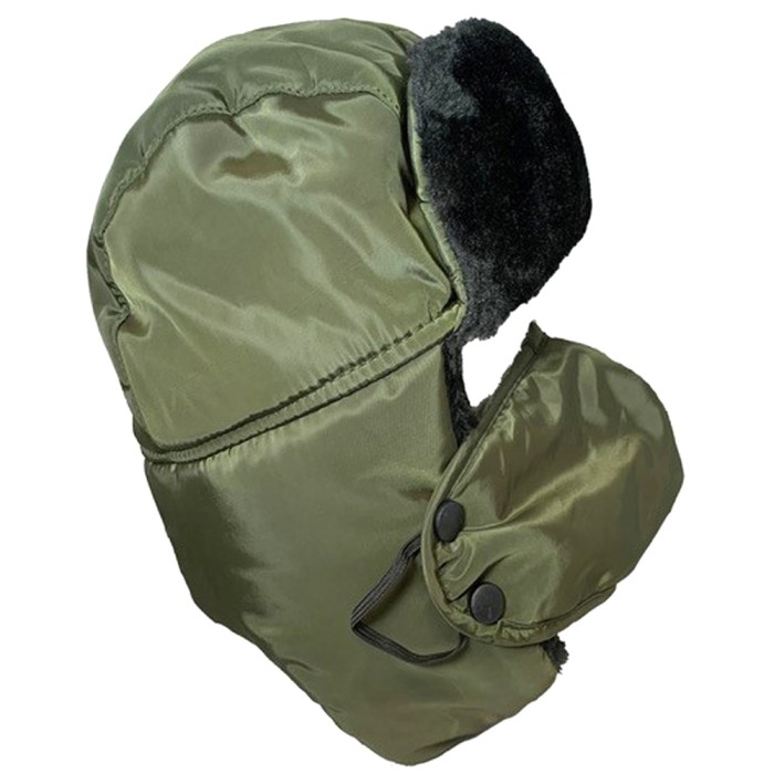 Platinum Accessories Olive Unisex Waterproof Trapper Hat Hebdon - One Size