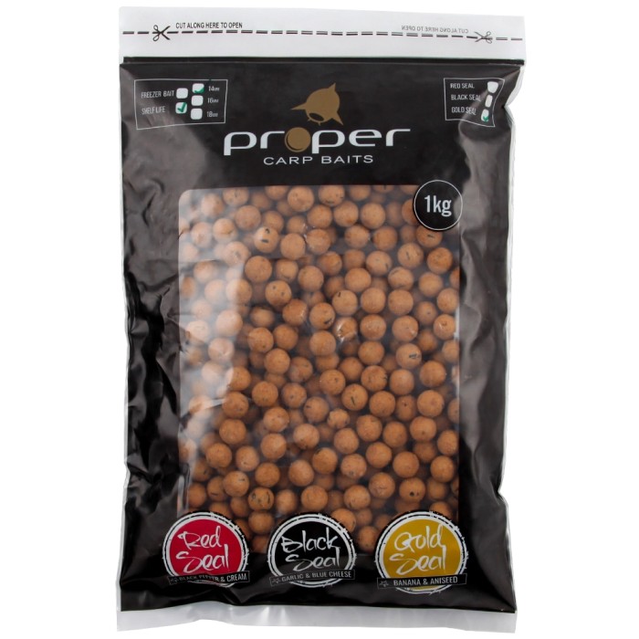 Proper Carp Baits Gold Seal Shelf Life Boilies 1kg 14mm