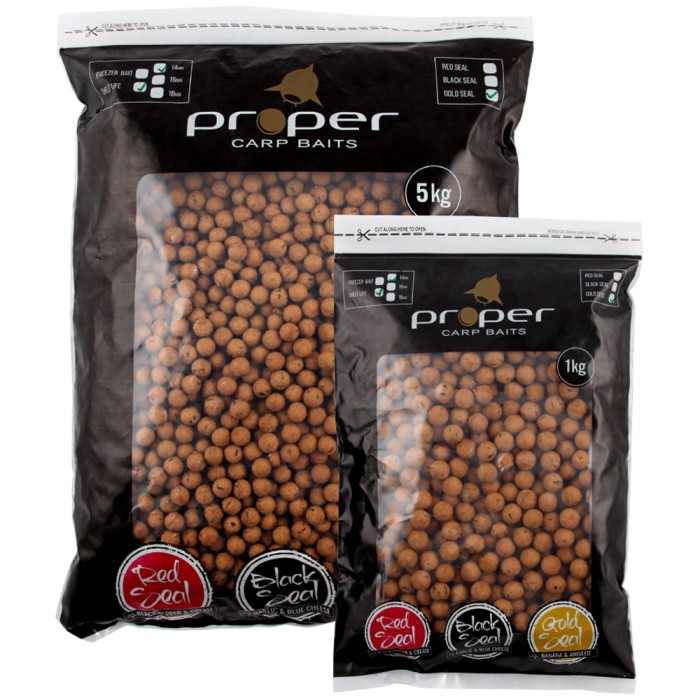 Proper Carp Baits Gold Seal Shelf Life Boilies 14mm