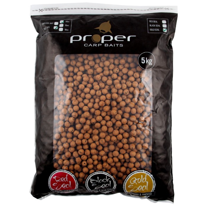 Proper Carp Baits Gold Seal Shelf Life Boilies 5kg 14mm