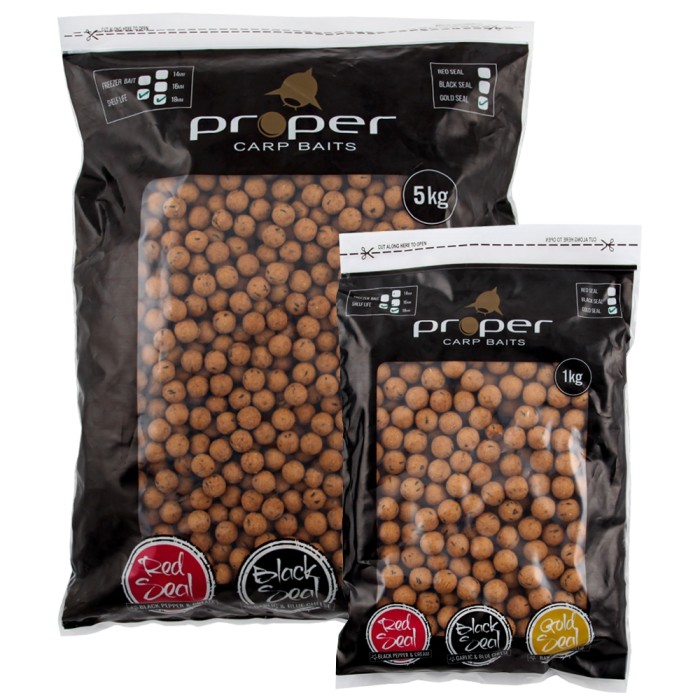 Proper Carp Baits Gold Seal Shelf Life Boilies 18mm