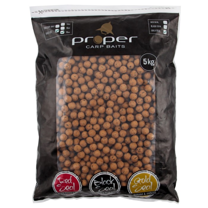 Proper Carp Baits Gold Seal Shelf Life Boilies 5kg 18mm