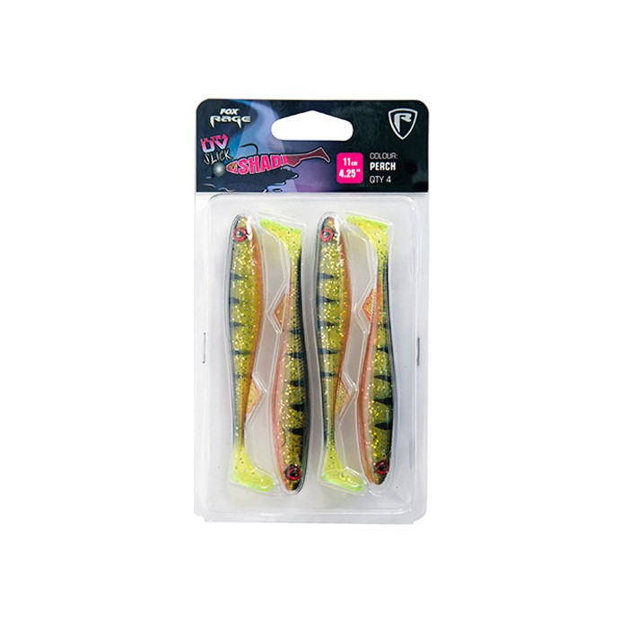 Fox Rage Slick Shad Ultra UV Lures 11cm Perch