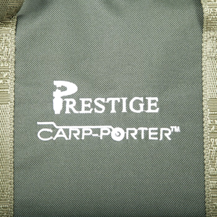 Carp Porter Wheel Bag close up brand