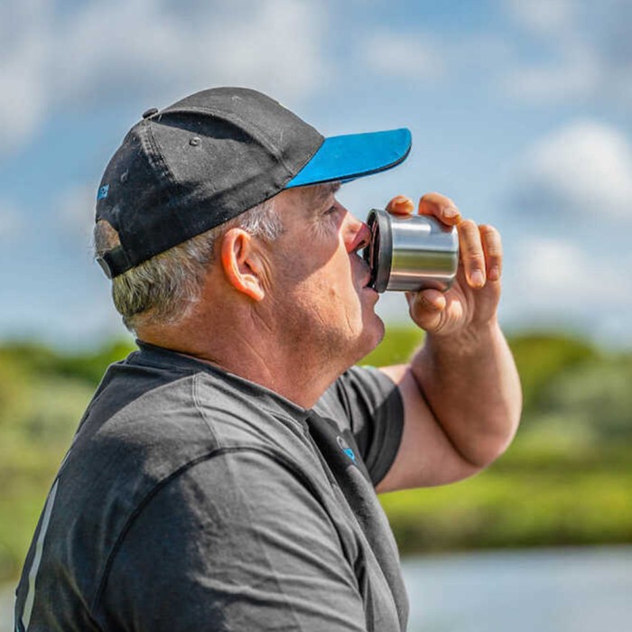 Preston 1.4L Stainless Steel Flask In Use 2