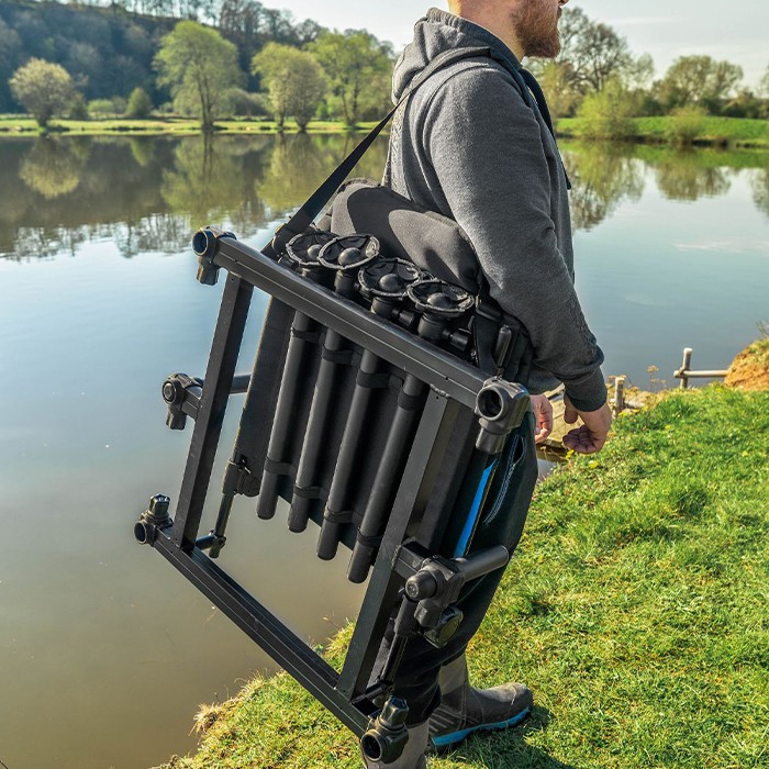 Preston Absolute 36 Feeder Fishing Chair In Use 1
