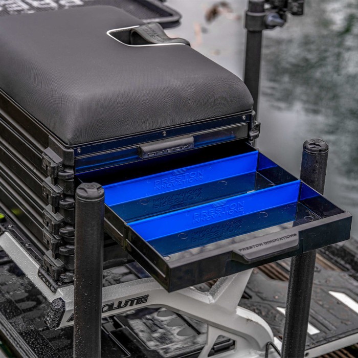 Preston Absolute Mag Lok Deep Side Drawer With Removable Dividers Unit In Use