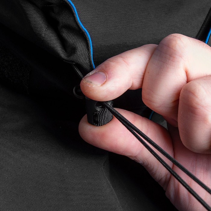 Preston DFX Fishing Suit Close Up Adjustable Toggle