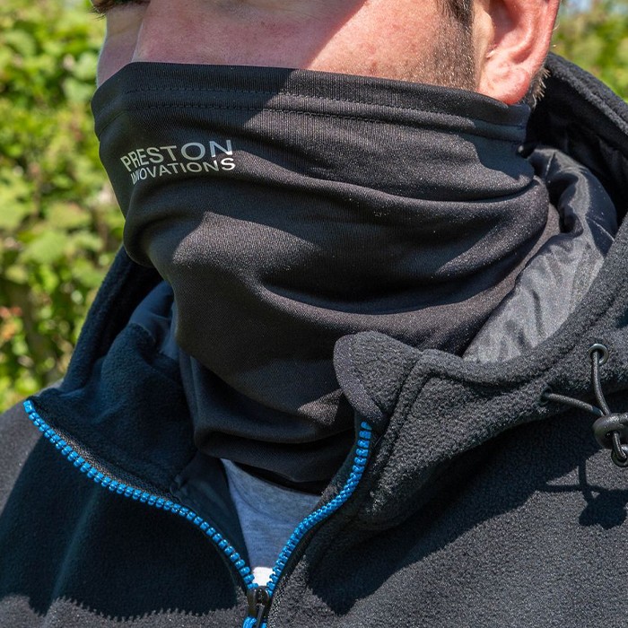 Preston Drifish Fishing Neck Warmer In Use 1