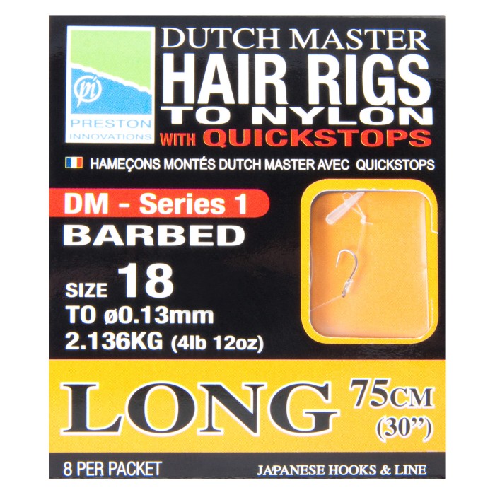 Preston Dutch Master Hair Rig with Quickstop Long (75cm)