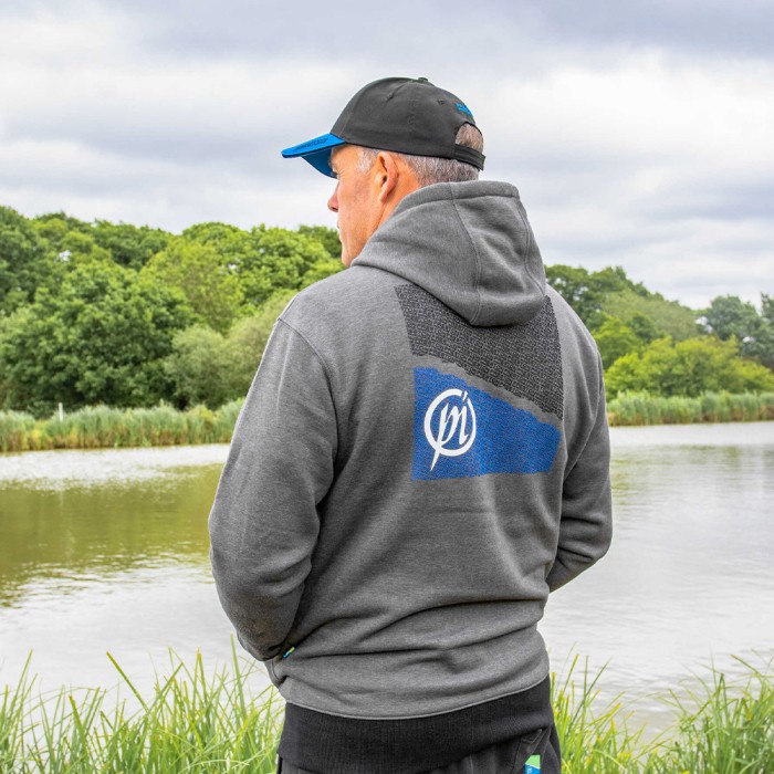 Preston Grey Zip Fishing Hoodie In Use 2