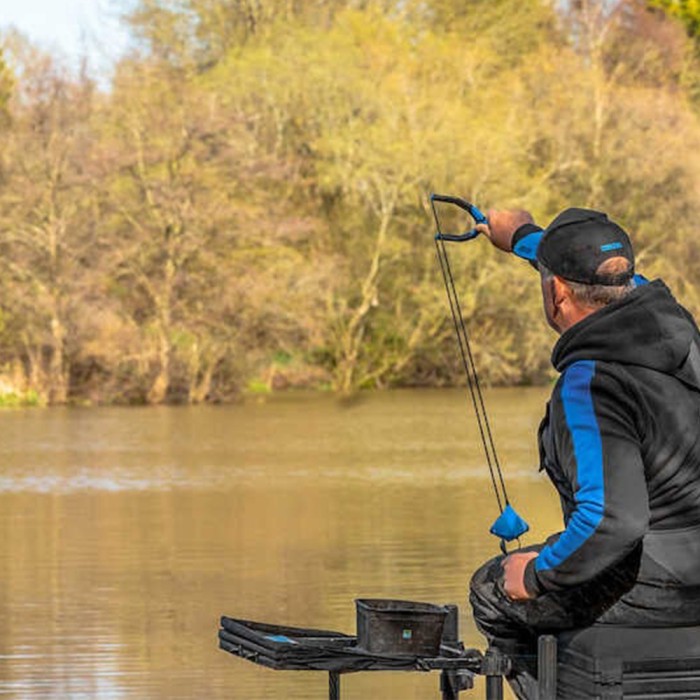 Preston Groundbait Fishing Catapult In Use 5